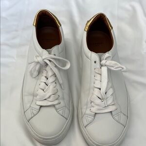 Givenchy Urban Paris White and Gold Leather Sneakers